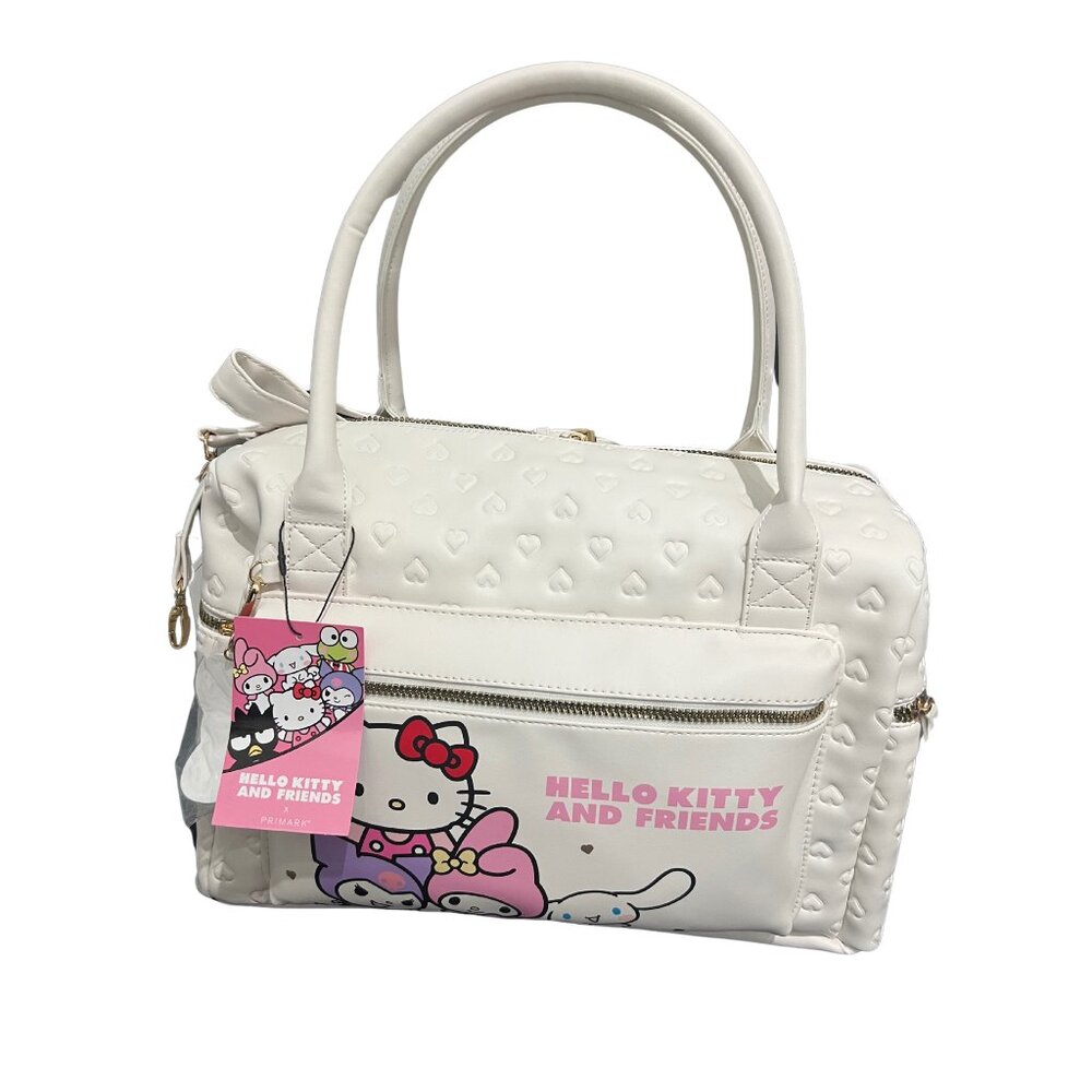 Hello Kitty & Friends Quilted Ivory Weekender Duffel Bag – NWT Travel Overnight